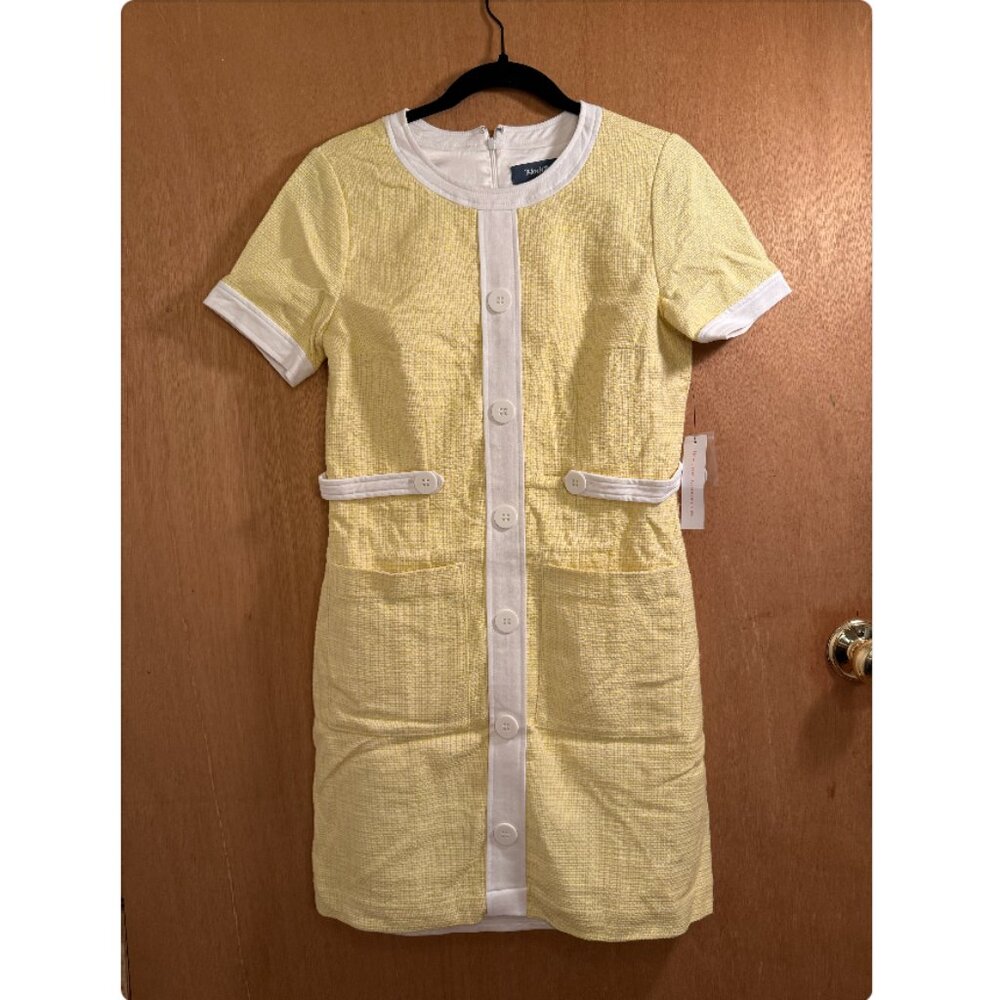 NWT Modcloth Yellow Tweed Mini Dress - Size 4
